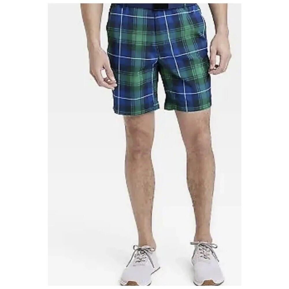 All In Motion All In Motion Big Plaid Lightweight Golf Shorts 8" Men's 40
